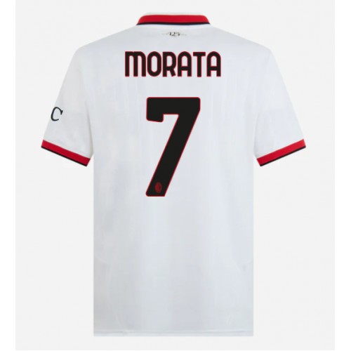 Dres AC Milan Alvaro Morata #7 Gostujuci 2024-25 Kratak Rukav